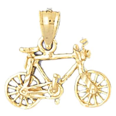 Cheap Girls Jewelry Dazzlers Solid 14k Gold Bicycle Charm Pendant Available in three colors from jewelsberry (weights: 1.7 grams only) For Sale