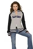Baltimore Ravens Women's Varsity Full Zip Raglan Jacket - by Alyssa Milano
