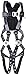 Miller RKN-TB/UBK Revolution Harness with Kevlar-Nomex Webbing and Tongue Leg Buckles, Black, Universal Size (Large/XL)