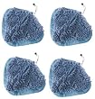 Ultra Absorbant Heavy Duty Deluxe Coral Microfiber Pads compatible with T1 H20 H2O Steamboy Mop (Set of 4)