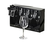 Cosmopolitan Home by Mud Pie Set of 4 Stemmed Wine Glasses with Monogrammed