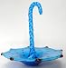 Alexis Art Glass Candy Dish Block Crystal Blue