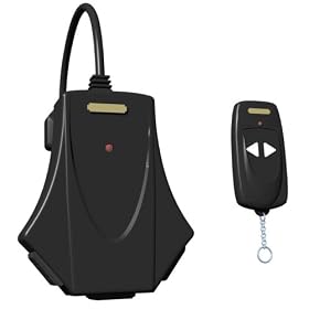Stanley 31170 3-Outlet Outdoor Receptacle with Wireless Remote Control, Black