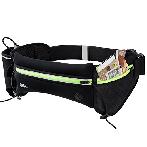 Running Hydration Belt Waist Pack,EOTW Hiking Cycling Cell Phone Waistband Pocket Pouch With Water Bottle Holder, For iPhone 6 6S Plus,Galaxy S7 S6 S5 Note 5 4,LG G4 G3 HTC Blu (Waist:25''-47'') Black