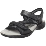 Clarks Women's Rise Casual Sandal,Black Leather,7 M US