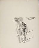 DRAWING SKETCH DOG ROGUE'S GALLERY OLD PRINT c1939 ART