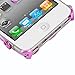 Electroplating Hollow Pattern PC Case, Pink Hard Back Cover for iPhone 4S/4
