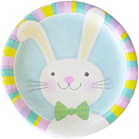 Easter Bunny Rabbit Plates 9 in Plates - Pack of 18