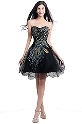 Strapless Natural   Waistline Tulle Lace-Up Homecoming Dress/Prom Dress 