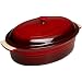 Le Creuset Stoneware 5-3/4-Quart Covered Oval Casserole, Cherry
