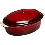 Le Creuset Stoneware Covered Oval Dish, Cherry Red