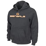NFL Men's Cincinnati Bengals 1st and Goal IV Long Sleeve Hooded Fleece Pullover (Charcoal Heather, Small)