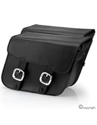 Automotive Parts and Accessories: Nomad USA Leather Slanted Medium Motorcycle Saddlebags w/ Quick Release Buckles - Nomad USA