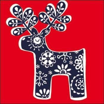 Christmas cards - Reindeer Regalia - 6 charity Christmas cards. 28p goes to Save the Children