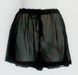 Ladies Mesh Drawstring Shorts with Adjustable Elastic Waist. Swimwear Cover Up. Black Mesh Sizes S-L