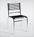 4 Black/Chrome Finish Bungie Low Back Stacking Chair By Euro Style Furniture