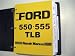 Ford 550, 555 Tractor Loader Backhoe Service Manual