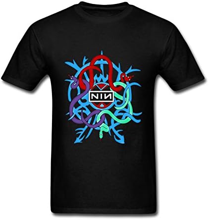 Yiaacai Snakes on Nin Art Men's T Shirt Black L