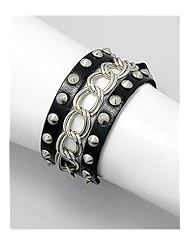 Leather Bracelet In White Base