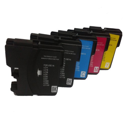 5 Patronen LC 980BK LC980C LC980M LC980Y LC1100 für Kompatibel Brother DCP-145C DCP-163C DCP-165C DCP-185C DCP-195C DCP-197C DCP-365CN DCP-375CW DCP-377CW DCP-385C DCP-395CN DCP-585CW DCP-6690CW MFC-250C MFC-255CW MFC-290C MFC-295CN MFC-490CW MFC-790CW MFC-795CW MFC-990CW MFC-5490CN MFC-5890CN MFC-5