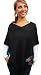 Handmade Poncho in Classic Black (100% Crocheted Border, Medium Size)