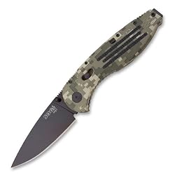SOG Specialty Knives & Tools AE-06  Digi Camo Aegis Knife, Black TiNi