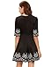Floerns Women's Casual Half Sleeve Embroidered Flare Dress