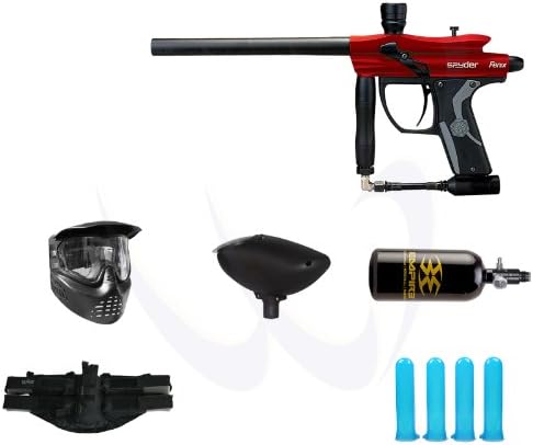 Spyder 2013 Fenix Electronic Paintball Gun Starter 48ci Combo - Hot Red