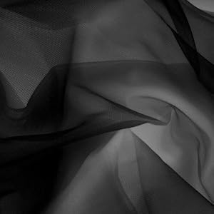 108-Wide-Nylon-Chiffon-Tricot-Black-Fabric-By-The-Yard