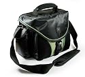 Tuff-Luv Shoulder Bag with Rain-coat / Dust-coat hood & integrated lens cleaner for digital SLR / DSLR in size: S / colour: Black/Green / compatible with (Panasonic Lumix FZ50 / L1 / FZ18 / L10KEB-K / FZ8 / DMC-G1 / DMC-FZ28 / DMC-GH1 / FZ38 / GF1 / DMC-G2 / DMC-G10 / FZ100 / FZ45 / LX5 / DMC-GF2 / DMC-GH2 / G3 / G3TWIN-2012 / GX1 / FZ48 / FZ150 / GH1)