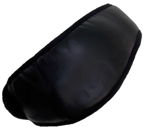 Best Winter Hats Adult Black Faux Leather Winter Headband with Velcro Closure (One Size)