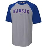 Nike Kansas Jayhawks Ash Youth Raglan T-shirt