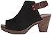 Dansko Women's Reggie Peep-Toe Bootie, Black Milled Nubuck, 39 EU/8.5-9 M US