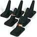 6 Black Rubber Ring Finger Jewelry Holder Showcase Display Stands