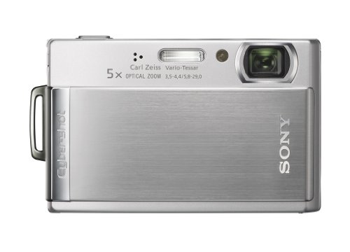 Sony Cybershot DSCT-300 Digitalkamera (10 Megapixel, 5-fach opt. Zoom, 8,9 cm (3,5 Zoll) Display, Bildstabilisator) silber