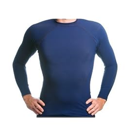 Beach Depot UPF 50+ Men's Long Sleeve Rash Guard Shirt - Navy