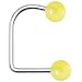 14 Gauge Yellow Glow in the Dark Lippy Loop Labret