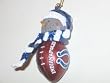 INDIANAPOLIS COLTS 2.75" Striped Snowman with Scarf Touchdown Football CHRISTMAS ORNAMENT