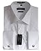 FIZAARO Pack of 2 White French Cuff Dress Shirts (Cufflinks Included)