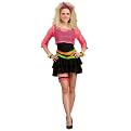 80's Groupie Adult Costume - Black/ Pink