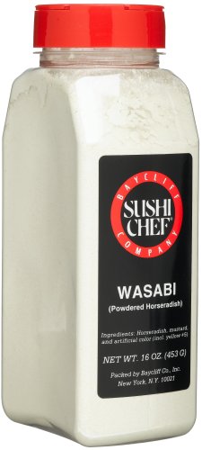 Sushi Chef Wasabi (Powdered Horseradish), 16-Ounce Plastic Container by Sushi Chef