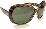 Ray Ban Highstreet 'Jackie OHH ll' Sunglasses - Model 4098 Light Havana Frame with G15 Gray-Green lenses color code 710 71