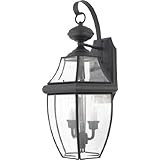 Quoizel NY8317K Newbury 2-Light Outdoor Wall Lantern, Mystic Black