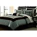 12 PC. CLASSIC SUPER BED IN A BAG COMFORTER SET W/ MATCHING PILLOWS, QUEEN, BLUE