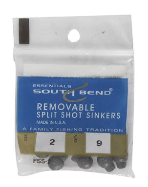 South Bend Removable Split Shot Sinker (Black, 2)