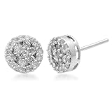 10k White Gold Diamond Earrings (1/2 cttw, I-J Color, I3 Clarity)