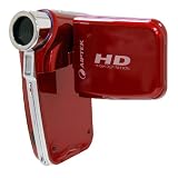 Buy A-HD 720P HD High Definition Camcorder (RED) - 5MP Digital Still Camera - Media Player Recorder - SD Card Expandable by Aiptek