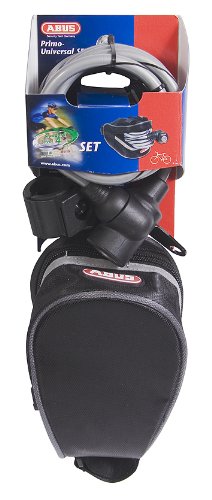 ABUS Spiralkabelschloss + Satteltasche Primo 590/180LL silver + ST 100, 180 cm Preisvergleich