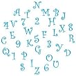 FMM Upper Case Funky Alphabet & Number Tappit Cutters Set