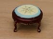SALE!! Miniature Handpainted Mahogany Footstool